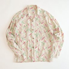 画像1: 〜50's Beau Brummel COTTON ALL OVER PATTERN BOX SHIRT (1)