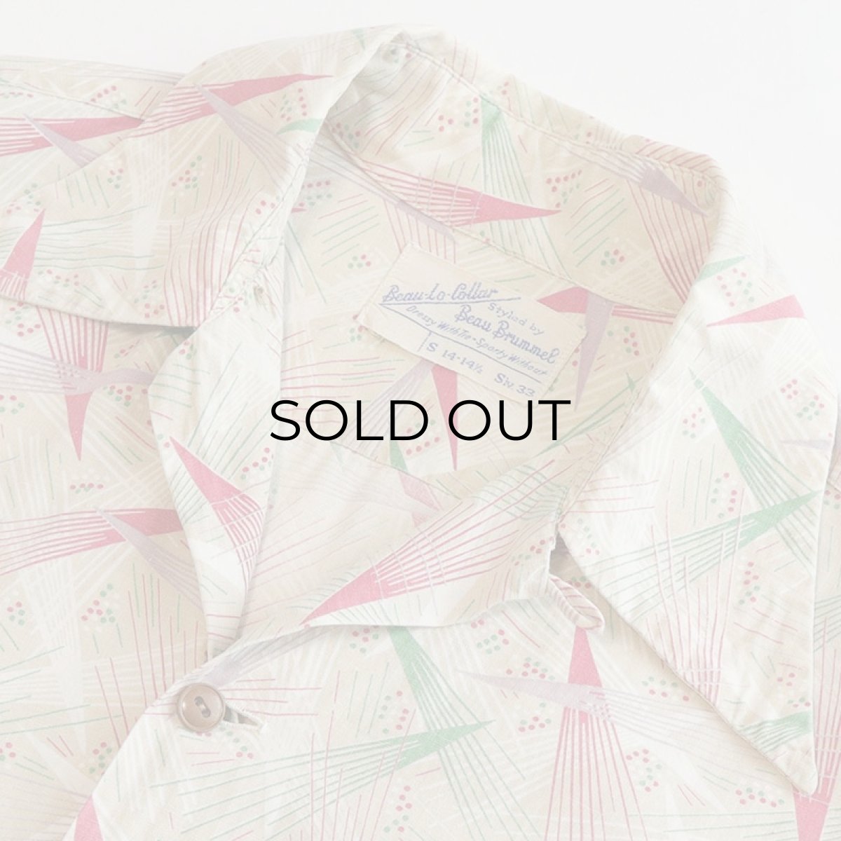 画像4: 〜50's Beau Brummel COTTON ALL OVER PATTERN BOX SHIRT (4)