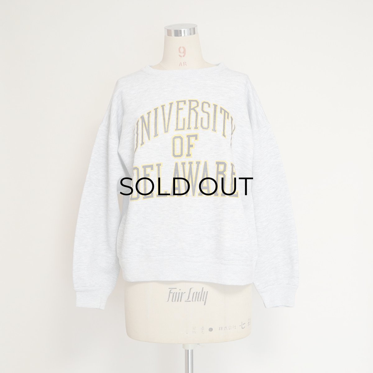 画像9: 80's UNKNOWN BRAND PRINT CREW NECK SWEAT "UNIVERSITY OF DELAWARE" (9)