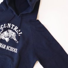 画像3: 80's BASSETT WALKER PRINT SWEAT PULLOVER PARKA "CENTRAL GRAMMAR SCHOOL" (3)