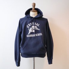 画像8: 80's BASSETT WALKER PRINT SWEAT PULLOVER PARKA "CENTRAL GRAMMAR SCHOOL" (8)