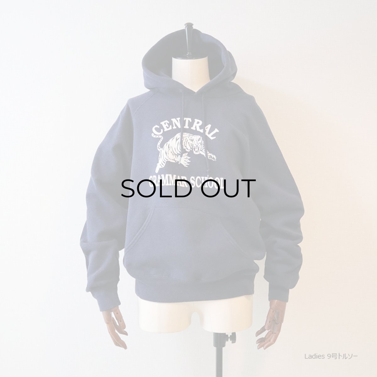 画像9: 80's BASSETT WALKER PRINT SWEAT PULLOVER PARKA "CENTRAL GRAMMAR SCHOOL" (9)