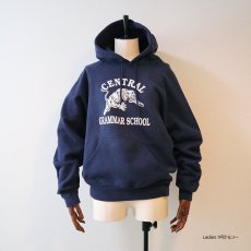 画像9: 80's BASSETT WALKER PRINT SWEAT PULLOVER PARKA "CENTRAL GRAMMAR SCHOOL" (9)