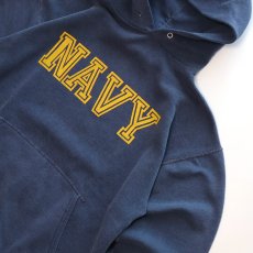 画像3: 〜80's MEDALLION PRINT SWEAT PULLOVER PARKA "NAVY" (3)