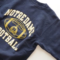 画像3: 90's Champion REVERSE WEAVE PRINT CREW NECK SWEAT "NOTREDAME FOOTBALL" (3)