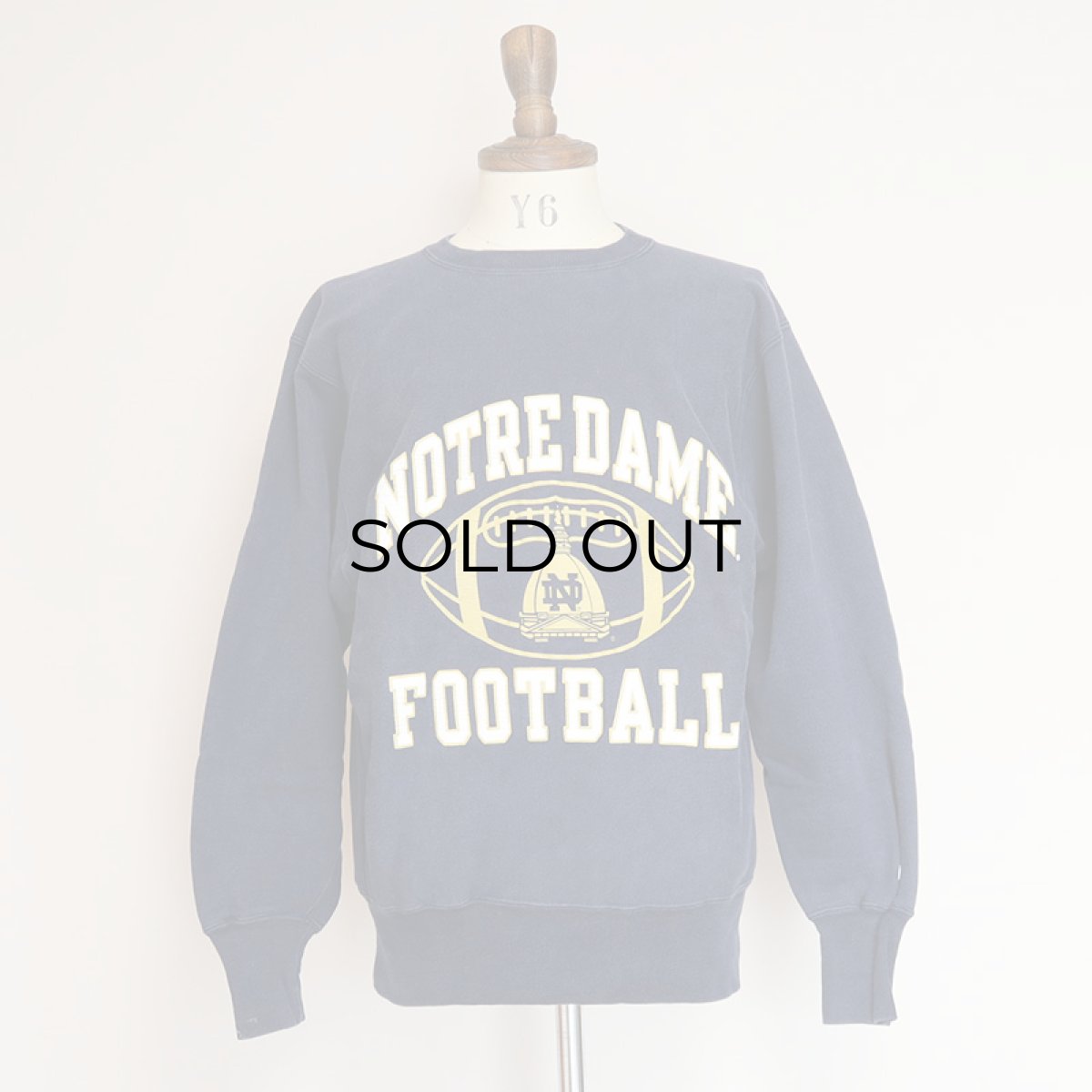 画像7: 90's Champion REVERSE WEAVE PRINT CREW NECK SWEAT "NOTREDAME FOOTBALL" (7)