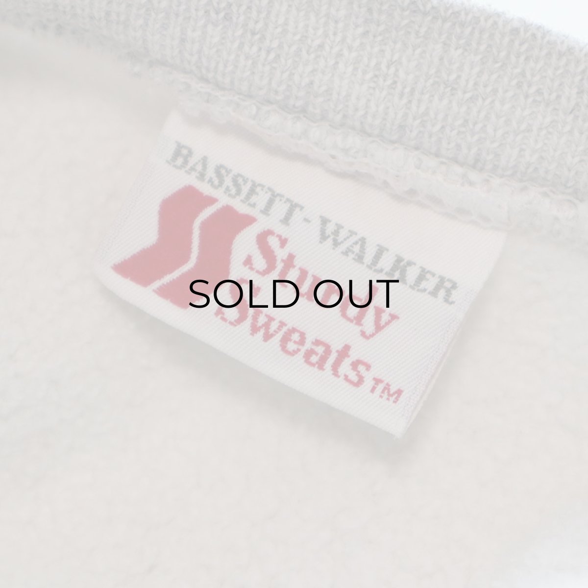 画像5: 80's BASSETT WALKER REVERSE WEAVE style PRINT CREW NECK SWEAT "WSU" (5)