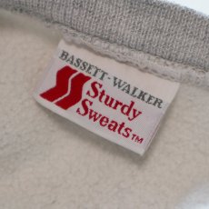 画像5: 80's BASSETT WALKER REVERSE WEAVE style PRINT CREW NECK SWEAT "WSU" (5)