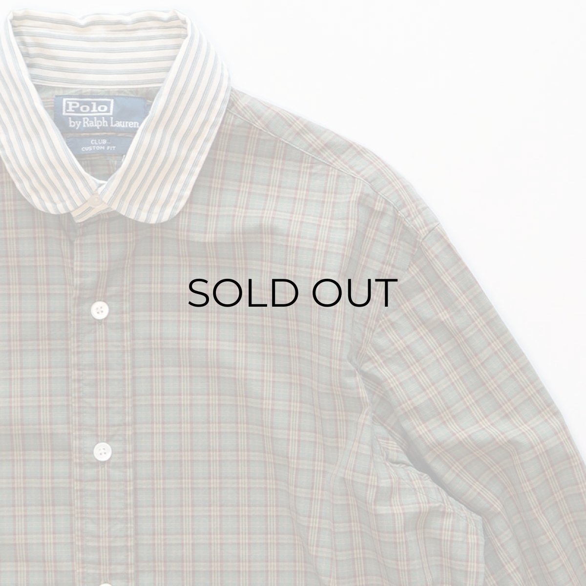 画像3: Polo by Ralph Lauren COTTON CHECK STRIPE ROUND COLLAR CLERIC SHIRT (3)