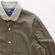 画像3: Polo by Ralph Lauren COTTON CHECK STRIPE ROUND COLLAR CLERIC SHIRT (3)