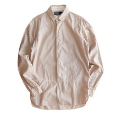 画像1: Polo by Ralph Lauren COTTON STRIPE DETACHABLE COLLAR TUXEDO SHIRT (1)