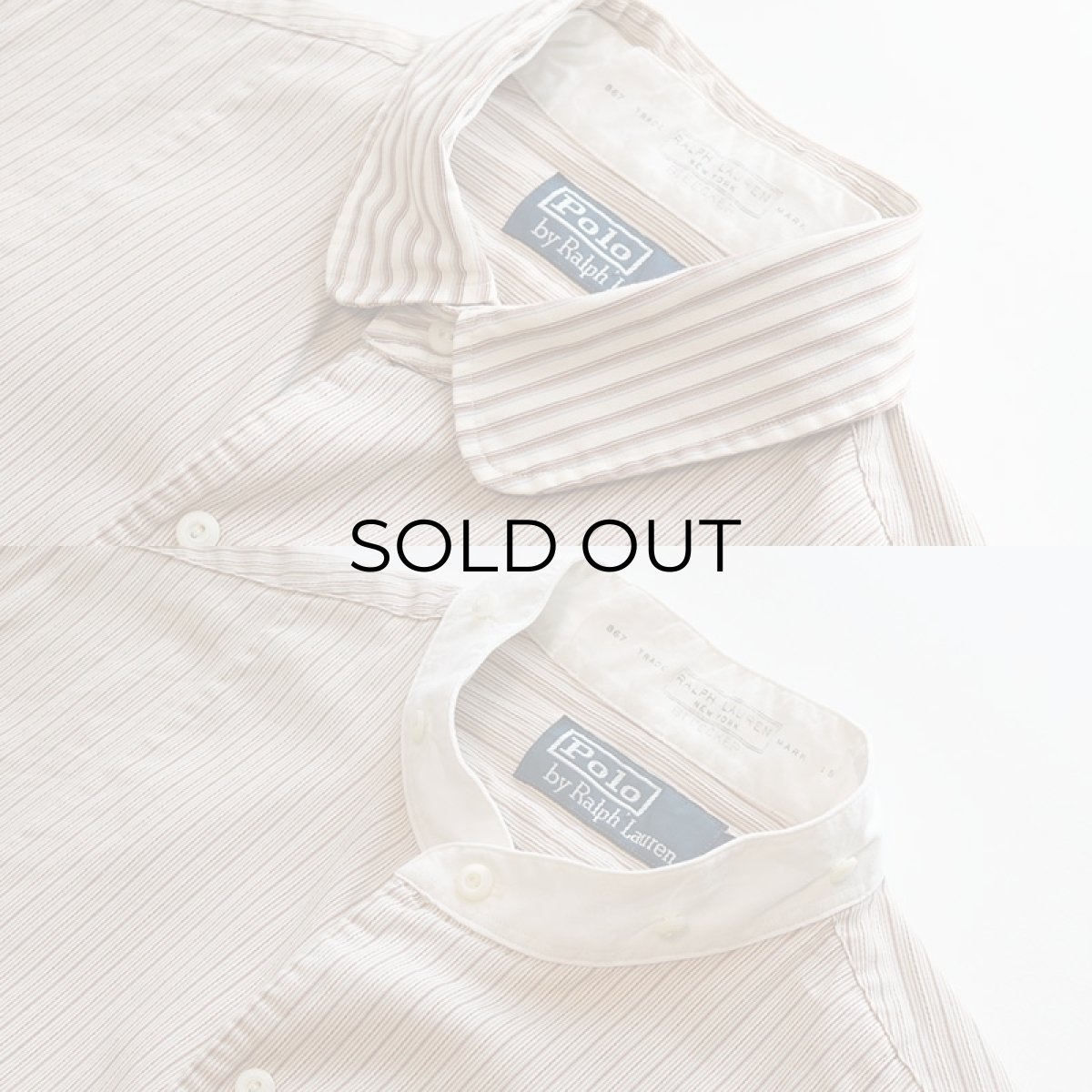 画像6: Polo by Ralph Lauren COTTON STRIPE DETACHABLE COLLAR TUXEDO SHIRT (6)