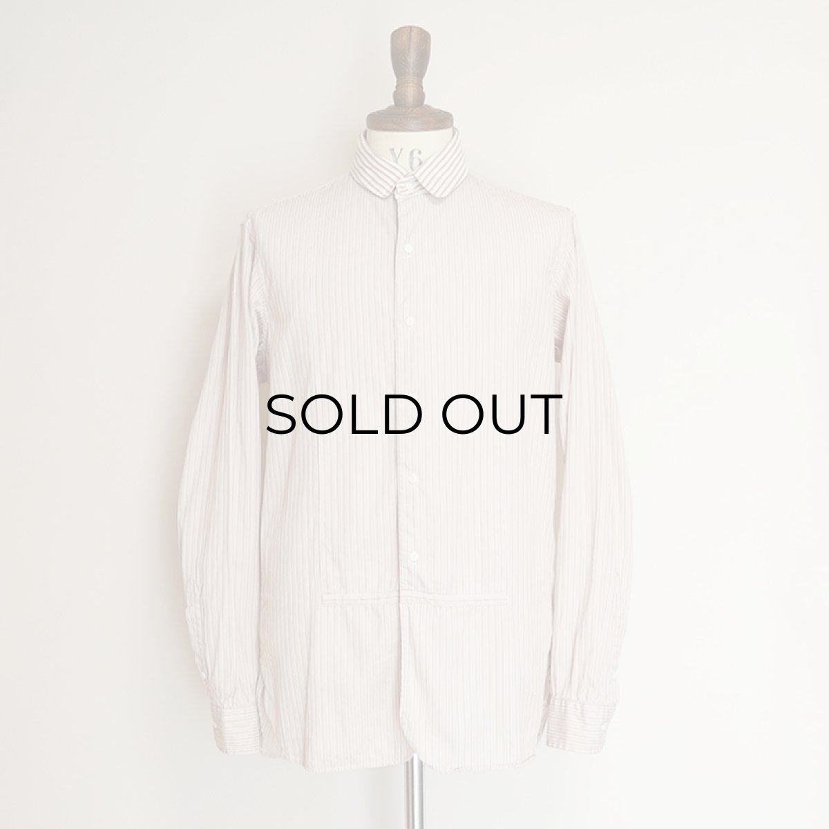 画像7: Polo by Ralph Lauren COTTON STRIPE DETACHABLE COLLAR TUXEDO SHIRT (7)