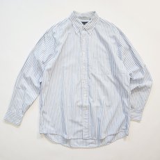 画像1: 〜90's LANDS' END COTTON STRIPE B/D SHIRT "MADE IN USA" (1)