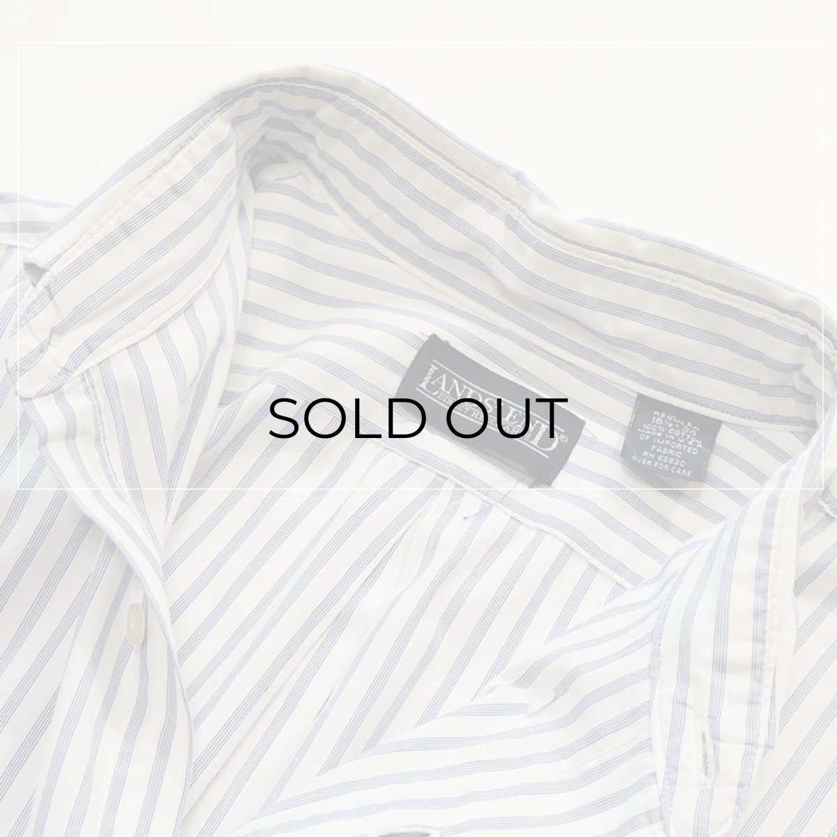 画像7: 〜90's LANDS' END COTTON STRIPE B/D SHIRT "MADE IN USA" (7)