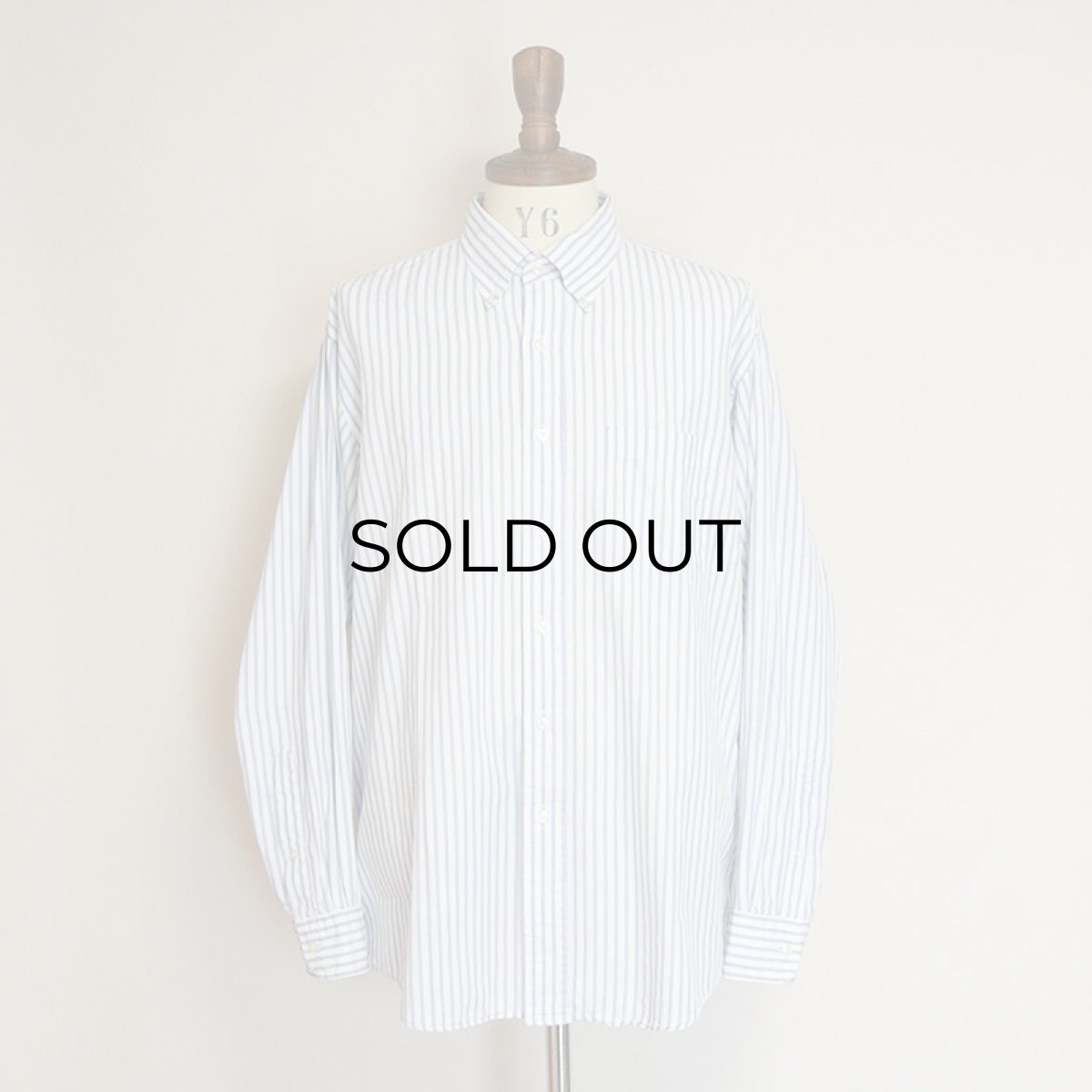 画像11: 〜90's LANDS' END COTTON STRIPE B/D SHIRT "MADE IN USA" (11)