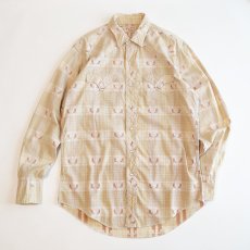 画像2: 60's Tem-Tex COTTON CHECK BOOTS PATTERN WESTERN SHIRT (2)