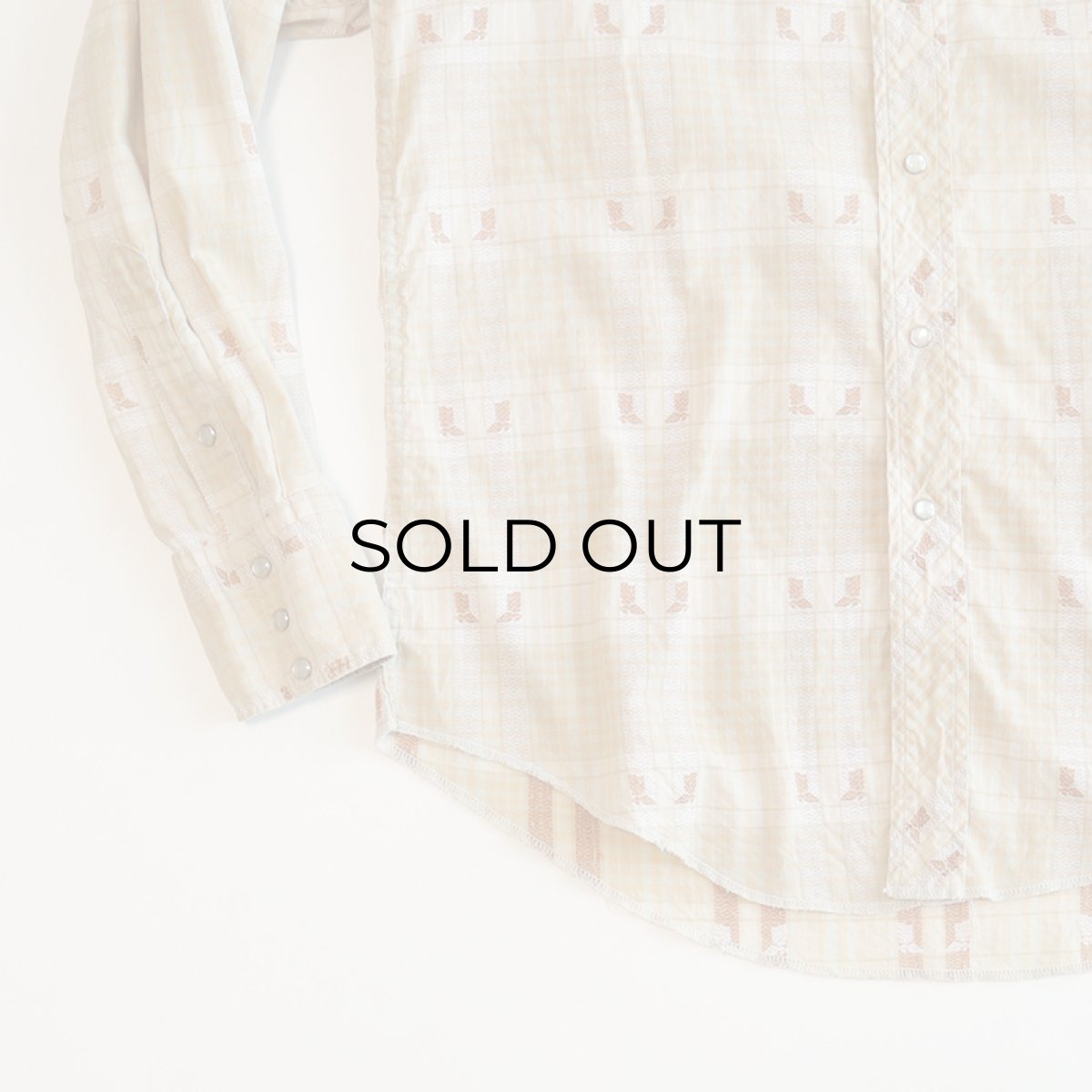 画像6: 60's Tem-Tex COTTON CHECK BOOTS PATTERN WESTERN SHIRT (6)