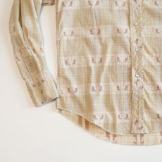 画像6: 60's Tem-Tex COTTON CHECK BOOTS PATTERN WESTERN SHIRT (6)