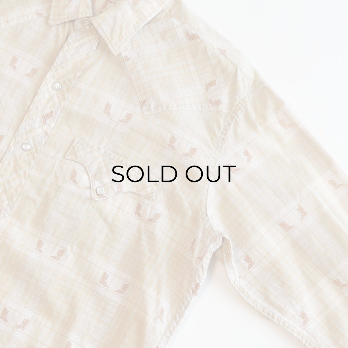 画像4: 60's Tem-Tex COTTON CHECK BOOTS PATTERN WESTERN SHIRT (4)