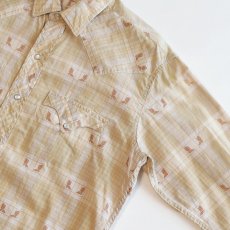 画像4: 60's Tem-Tex COTTON CHECK BOOTS PATTERN WESTERN SHIRT (4)