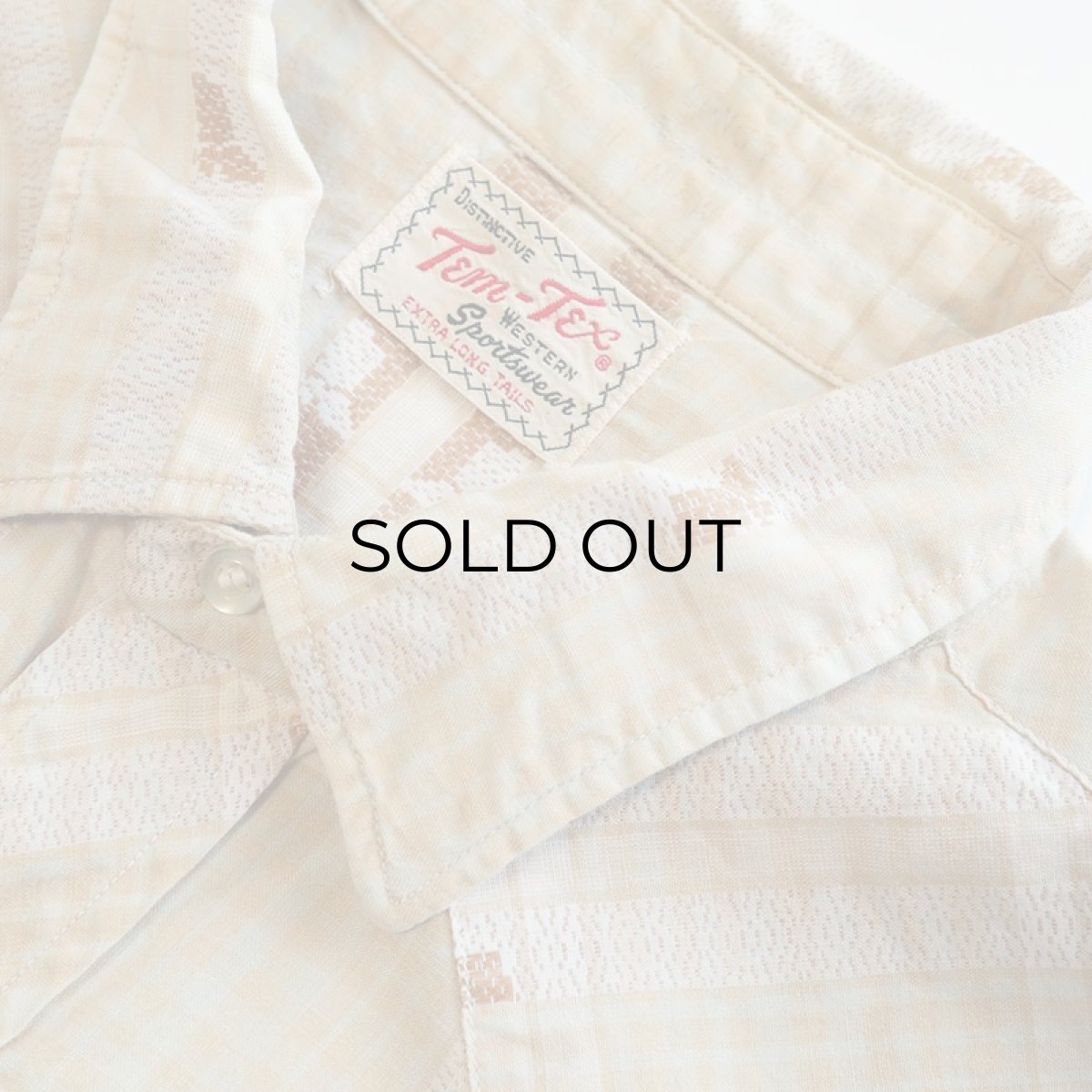画像5: 60's Tem-Tex COTTON CHECK BOOTS PATTERN WESTERN SHIRT (5)