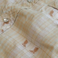 画像7: 60's Tem-Tex COTTON CHECK BOOTS PATTERN WESTERN SHIRT (7)