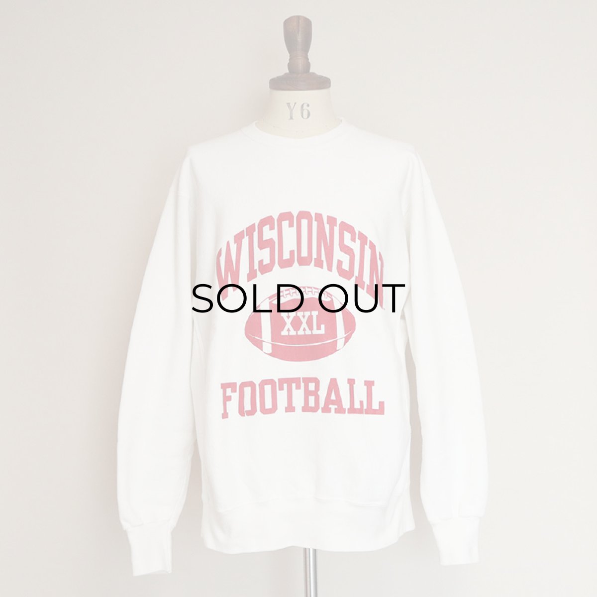 画像7: 90's SANTEE REVERSE WEAVE style PRINT CREW NECK SWEAT "WISCONSIN FOOTBALL" (7)