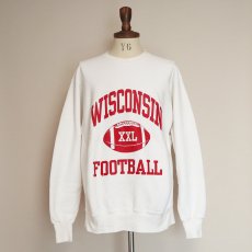 画像7: 90's SANTEE REVERSE WEAVE style PRINT CREW NECK SWEAT "WISCONSIN FOOTBALL" (7)