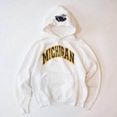 画像1: 〜90's DISCUS PRINT SWEAT PULLOVER PARKA "MICHIGAN" (1)