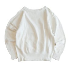 画像2: 〜60's SPORTSWEAR by PRINCETON COTTON FLOCK PRINT FRONT V CREW NECK SWEAT "ELIZABETHTOWN COLLEGE" (2)