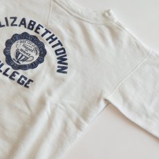 画像3: 〜60's SPORTSWEAR by PRINCETON COTTON FLOCK PRINT FRONT V CREW NECK SWEAT "ELIZABETHTOWN COLLEGE" (3)