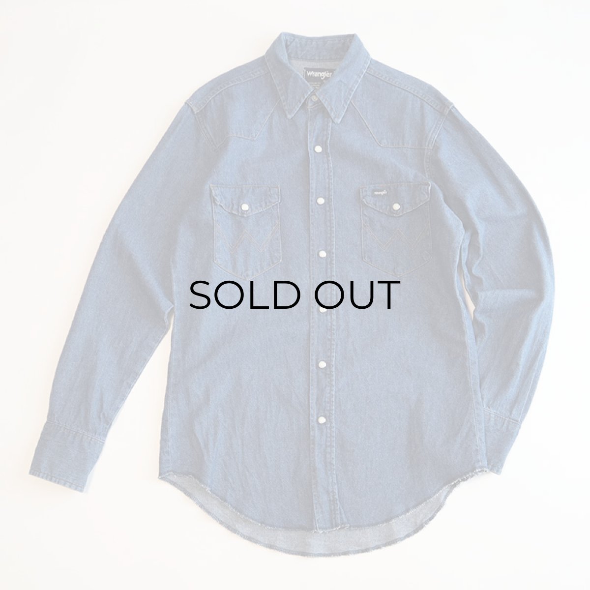 画像1: 〜80's Wrangler 127MW DENIM WESTERN SHIRT (1)