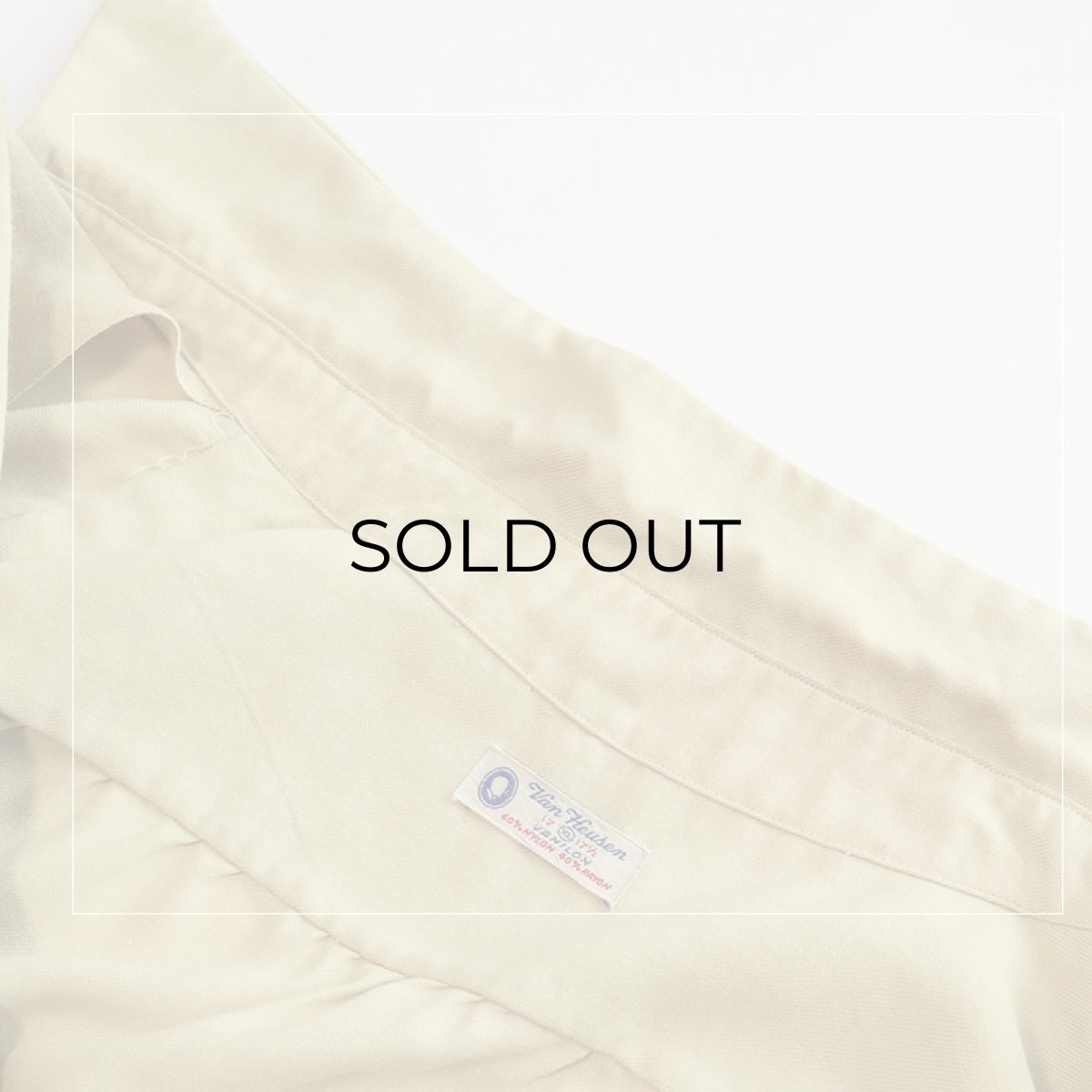 画像7: 〜50's Van Heusen NYLON RAYON GABARDINE OPEN COLLAR SHIRT (7)