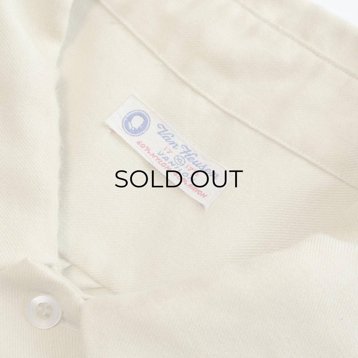 画像5: 〜50's Van Heusen NYLON RAYON GABARDINE OPEN COLLAR SHIRT (5)