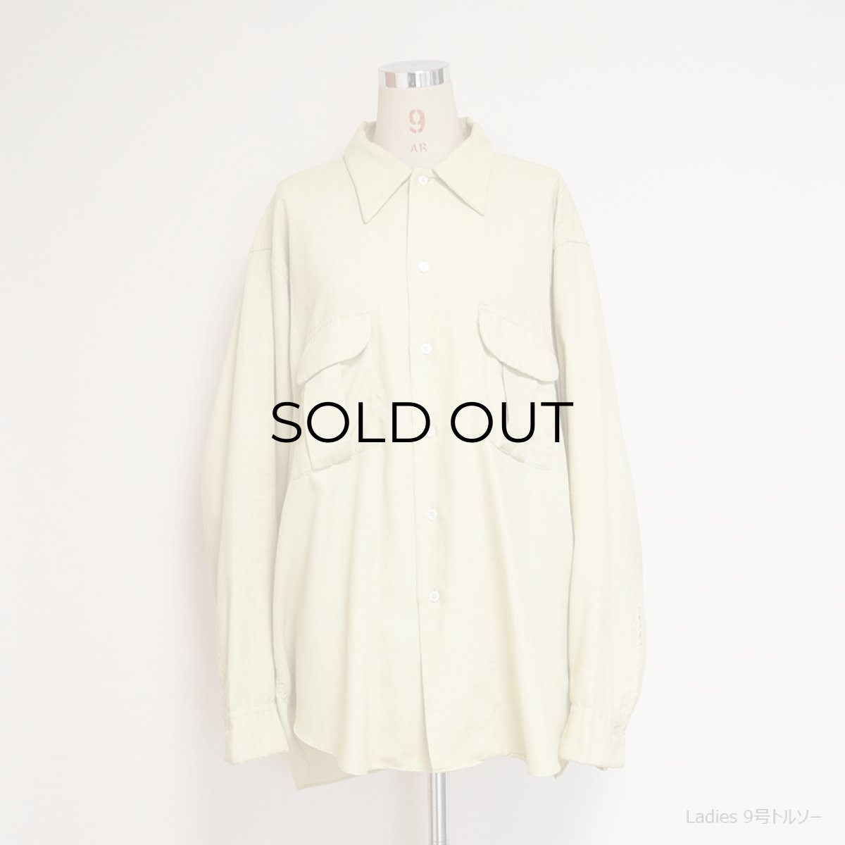 画像13: 〜50's Van Heusen NYLON RAYON GABARDINE OPEN COLLAR SHIRT (13)