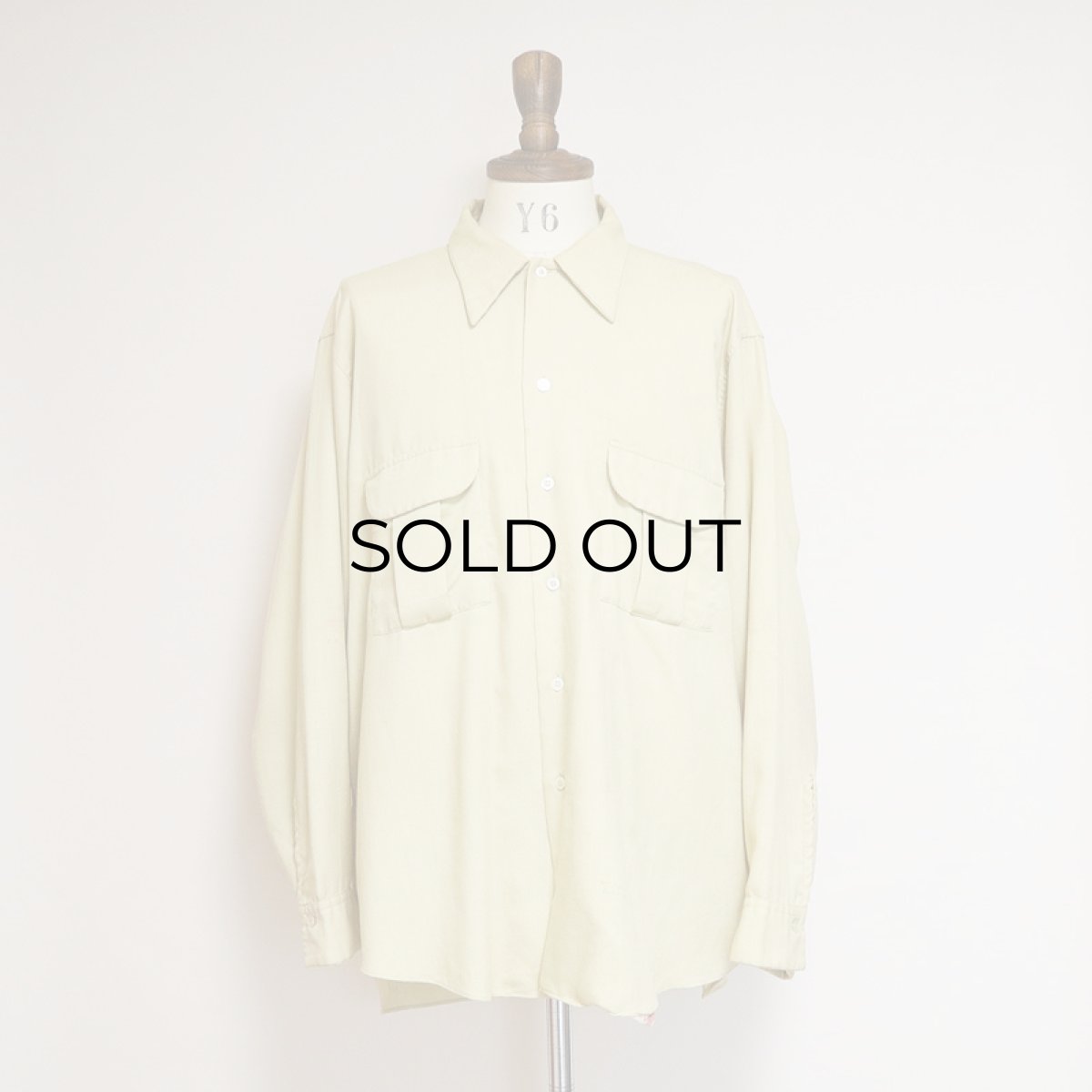 画像12: 〜50's Van Heusen NYLON RAYON GABARDINE OPEN COLLAR SHIRT (12)