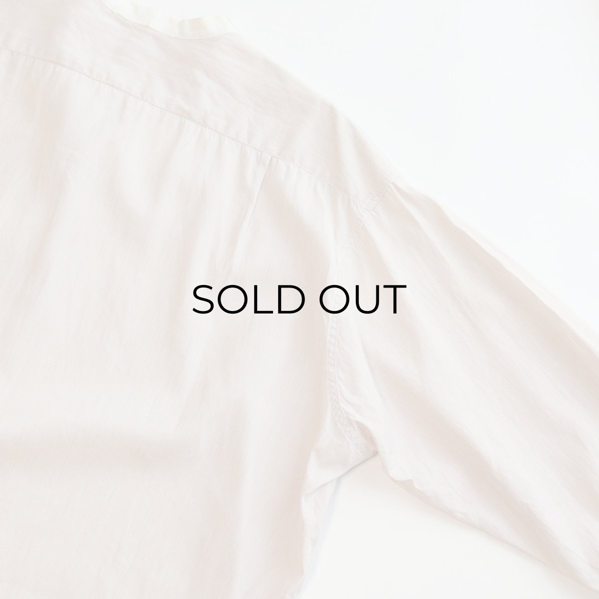 画像6: 〜50's VANTELLA COTTON STRIPE COLLARLESS DRESS SHIRT "MADE IN ENGLAND" (6)
