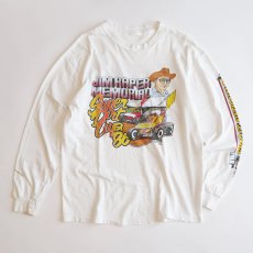 画像1: 80's UNKNOWN BRAND COTTON W-PRINT L/S TEE "Super Durt Cup '86" (1)