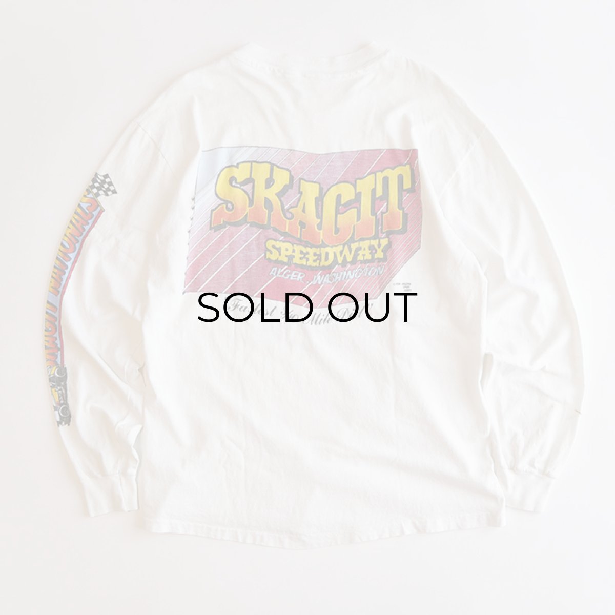 画像2: 80's UNKNOWN BRAND COTTON W-PRINT L/S TEE "Super Durt Cup '86" (2)