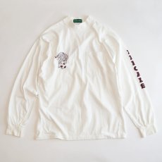 画像1: 〜90's OUTER BANKS COTTON W-PRINT MOCK NECK L/S POCKET TEE "BENGALS" (1)