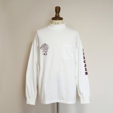 画像8: 〜90's OUTER BANKS COTTON W-PRINT MOCK NECK L/S POCKET TEE "BENGALS" (8)