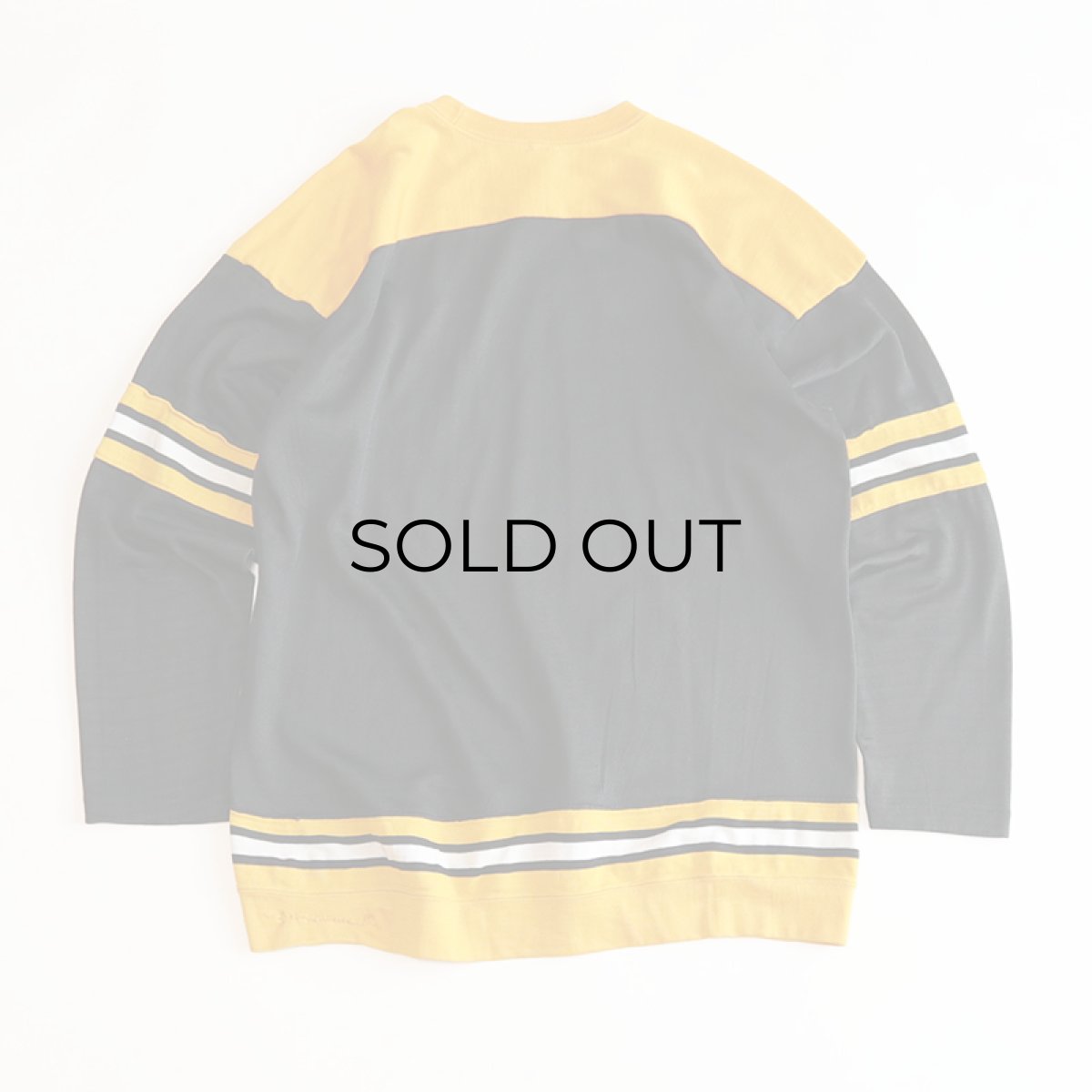 画像2: 60's UNKNOWN BRAND RAYON 2-TONE L/S FOOTBALL TEE (2)