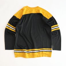 画像2: 60's UNKNOWN BRAND RAYON 2-TONE L/S FOOTBALL TEE (2)