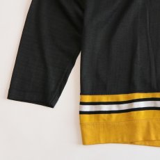 画像4: 60's UNKNOWN BRAND RAYON 2-TONE L/S FOOTBALL TEE (4)