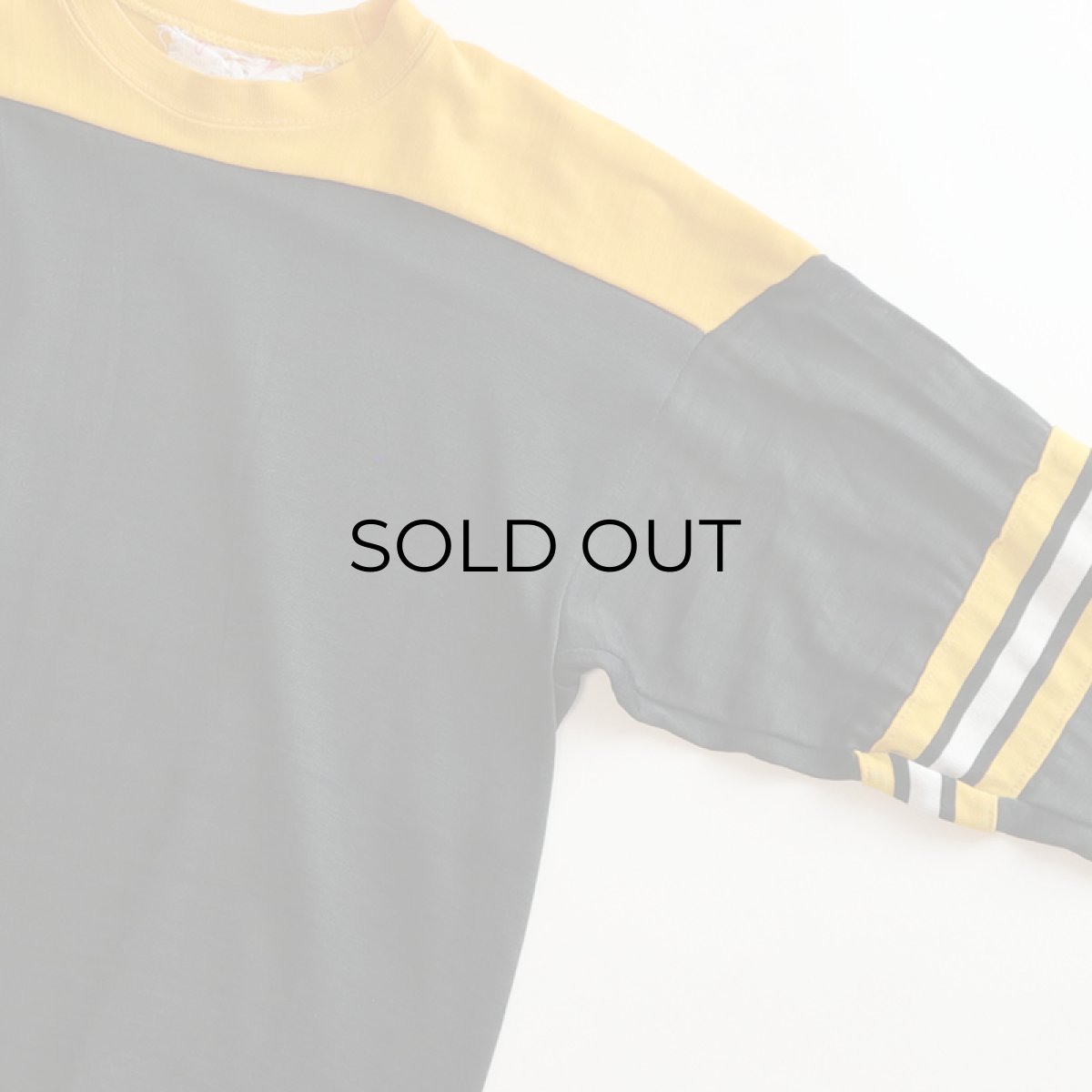 画像3: 60's UNKNOWN BRAND RAYON 2-TONE L/S FOOTBALL TEE (3)