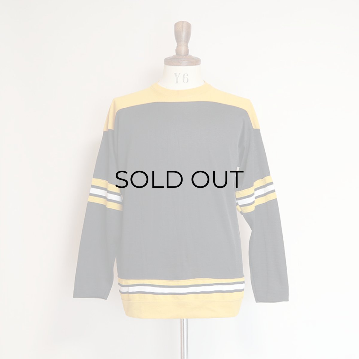 画像9: 60's UNKNOWN BRAND RAYON 2-TONE L/S FOOTBALL TEE (9)