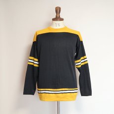 画像9: 60's UNKNOWN BRAND RAYON 2-TONE L/S FOOTBALL TEE (9)