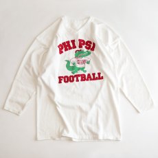 画像1: 80's RUSSELL W-PRINT CROPPED SLEEVE FOOTBALL TEE "PHI PSI FOOTBALL" (1)