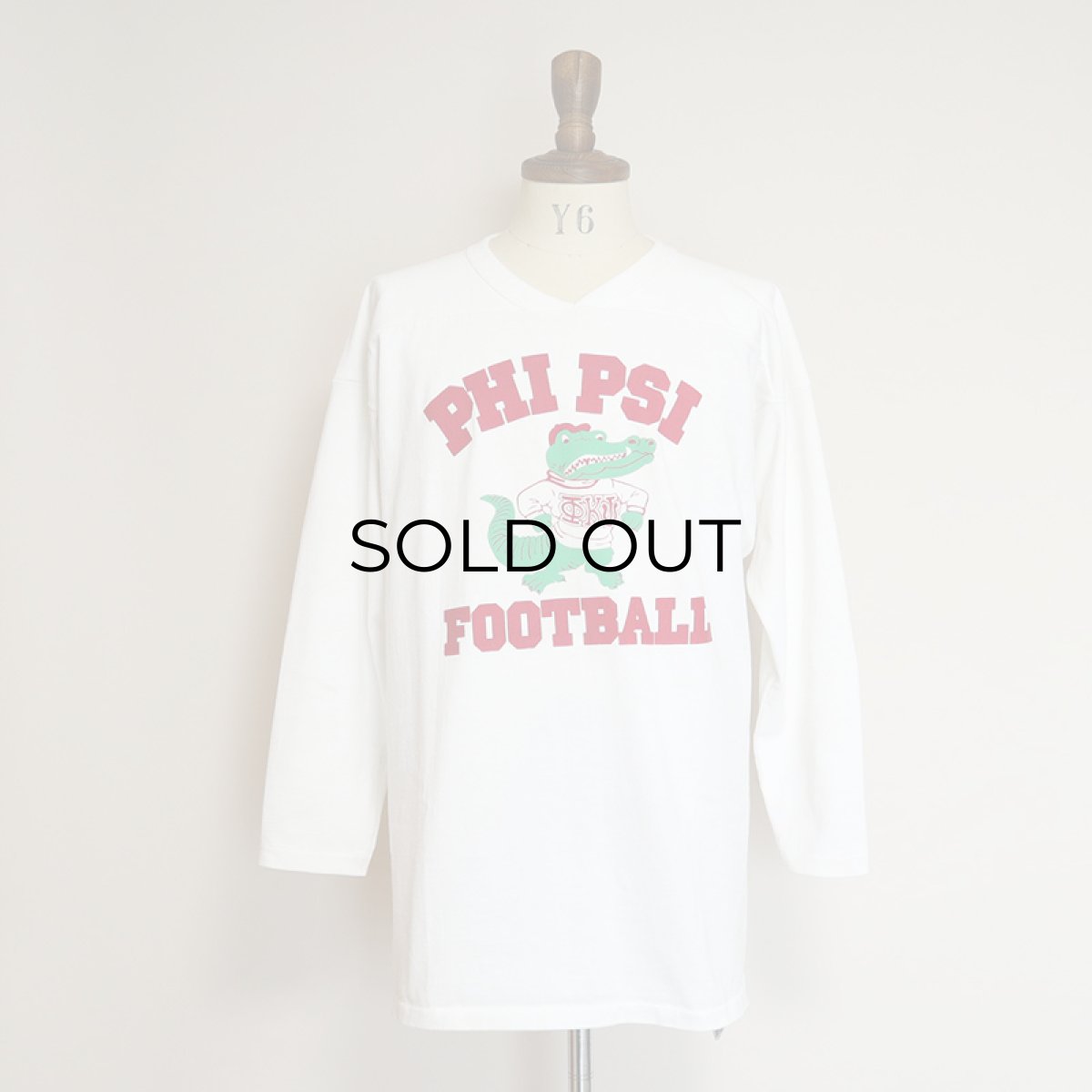 画像9: 80's RUSSELL W-PRINT CROPPED SLEEVE FOOTBALL TEE "PHI PSI FOOTBALL" (9)